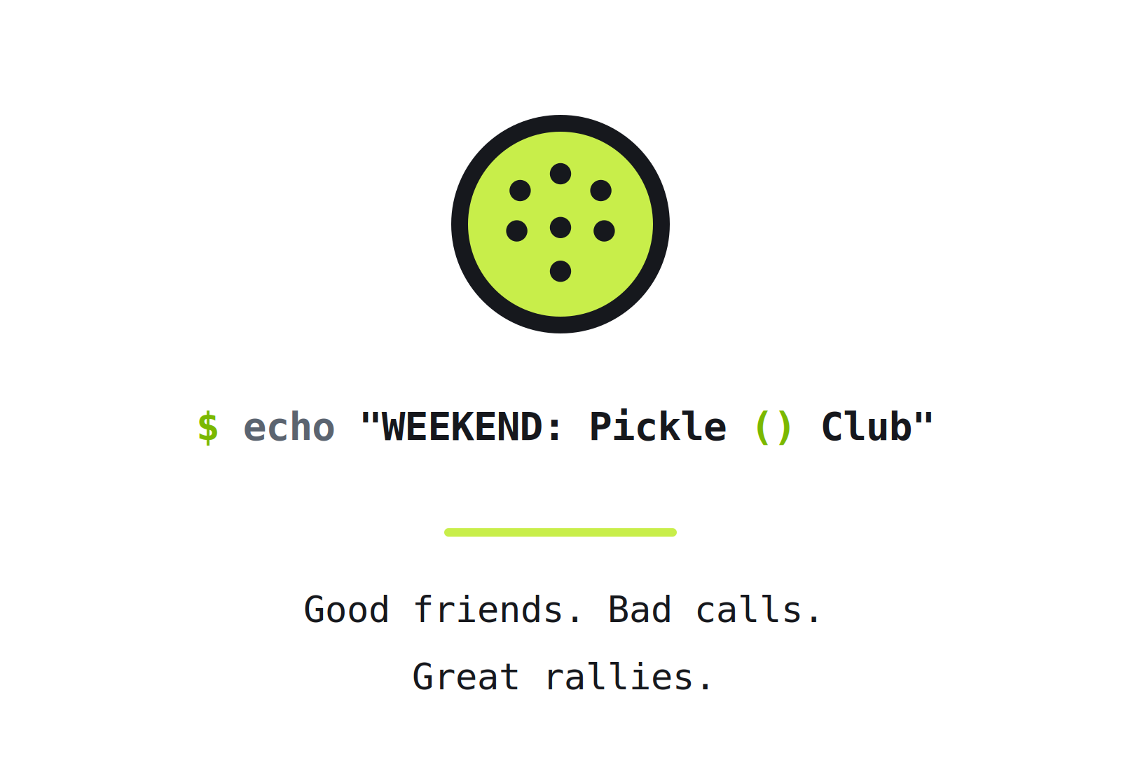 WEEKEND: Pickle () Club - Image